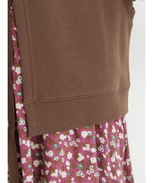 Samansa Mos2（サマンサ モスモス）の「◎前後着ミニ裏毛ベスト（Tシャツ/カットソー・レディース・ブラウン/キナリ/カーキ・ﾌﾘ-）」の16枚目の写真