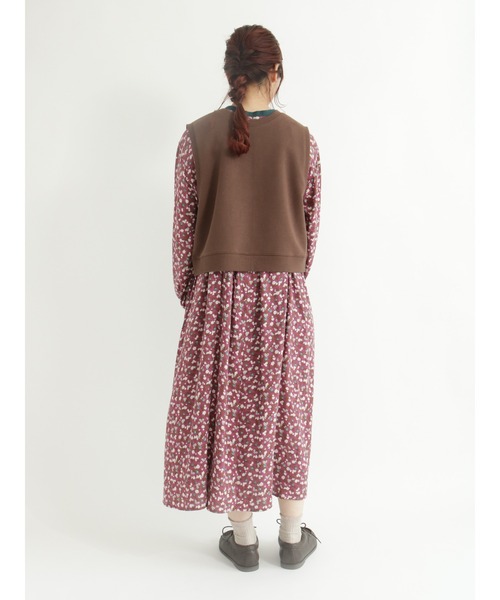 Samansa Mos2（サマンサ モスモス）の「◎前後着ミニ裏毛ベスト（Tシャツ/カットソー・レディース・ブラウン/キナリ/カーキ・ﾌﾘ-）」の13枚目の写真