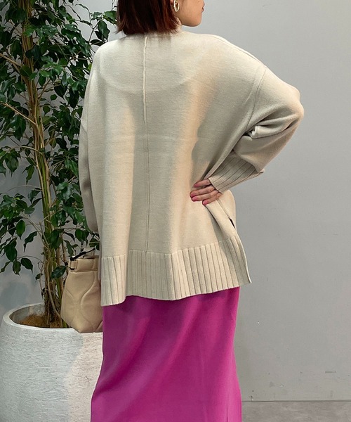 un dix cors(アンディコール)の「もっちりミドルネックニット(ニット/セーター・レディース・ブラック/オレンジ/グリーン/アイボリー・FREE)」の15枚目の写真