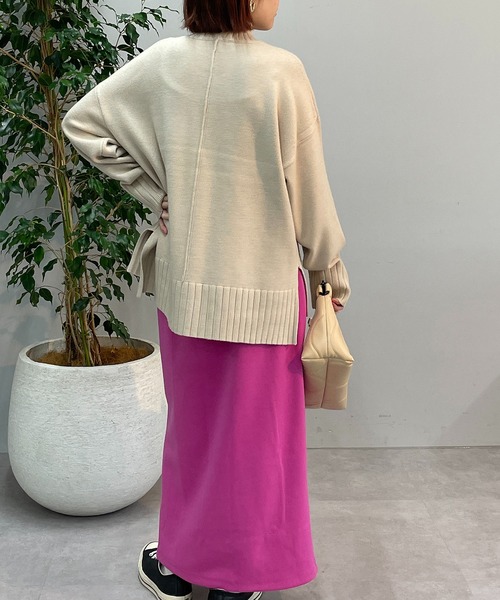 un dix cors(アンディコール)の「もっちりミドルネックニット(ニット/セーター・レディース・ブラック/オレンジ/グリーン/アイボリー・FREE)」の18枚目の写真