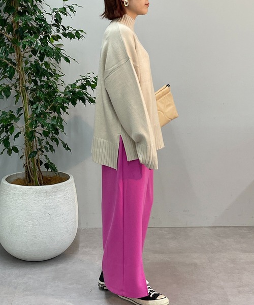 un dix cors(アンディコール)の「もっちりミドルネックニット(ニット/セーター・レディース・ブラック/オレンジ/グリーン/アイボリー・FREE)」の17枚目の写真