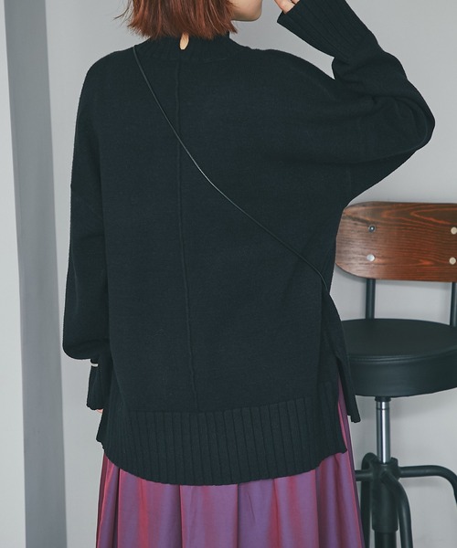 un dix cors(アンディコール)の「もっちりミドルネックニット(ニット/セーター・レディース・ブラック/オレンジ/グリーン/アイボリー・FREE)」の22枚目の写真