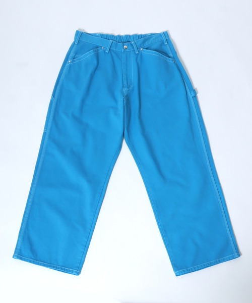 Lee(リー)の「Lee(リー) X-LINE ペインターパンツ/ワイドデニムパンツ/ワイドカラーパンツ(デニムパンツ・メンズ・ブルー/イエロー/オレンジ/ピンク/ブルー系その他/ホワイト/ブルー系その他2/グリーン・L/M/XL)」の15枚目の写真