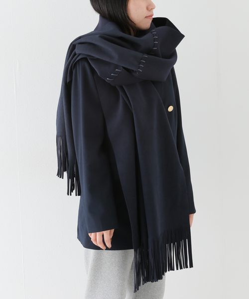 plage（プラージュ）の「【FULADD/フラード】 ECO SUEDE ストール（マフラー・レディース・ネイビー・FREE）」の13枚目の写真