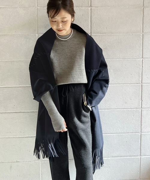plage（プラージュ）の「【FULADD/フラード】 ECO SUEDE ストール（マフラー・レディース・ネイビー・FREE）」の10枚目の写真