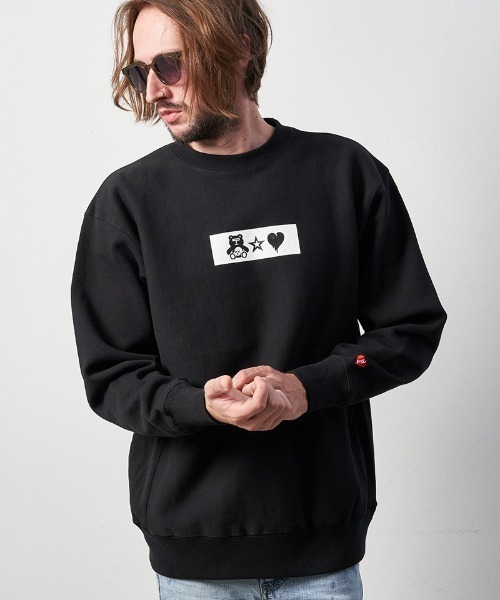 STUD MUFFIN（スタッドマフィン）の「msw1232-12ozヘビーウエイト裏毛パイル ボックス-サークルグラム発泡キューブプリント スエットシャツ（スウェット・メンズ・ブラック/アッシュ・2/4/3）」の16枚目の写真