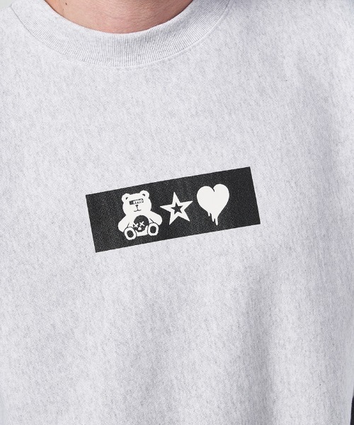 STUD MUFFIN（スタッドマフィン）の「msw1232-12ozヘビーウエイト裏毛パイル ボックス-サークルグラム発泡キューブプリント スエットシャツ（スウェット・メンズ・ブラック/アッシュ・2/4/3）」の11枚目の写真