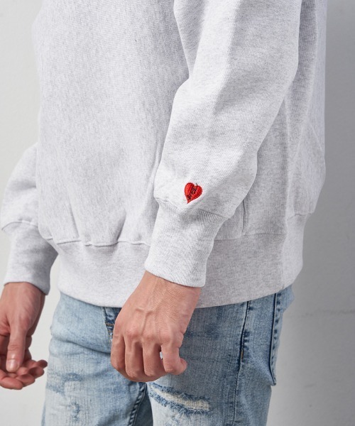 STUD MUFFIN（スタッドマフィン）の「msw1232-12ozヘビーウエイト裏毛パイル ボックス-サークルグラム発泡キューブプリント スエットシャツ（スウェット・メンズ・ブラック/アッシュ・2/4/3）」の18枚目の写真