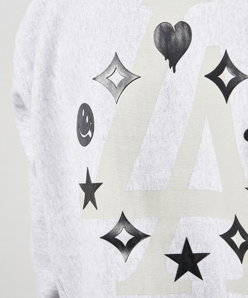 STUD MUFFIN（スタッドマフィン）の「msw1232-12ozヘビーウエイト裏毛パイル ボックス-サークルグラム発泡キューブプリント スエットシャツ（スウェット・メンズ・ブラック/アッシュ・2/4/3）」の7枚目の写真