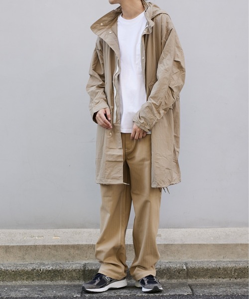 UNIVERSAL OVERALL（ユニバーサルオーバーオール）の「撥水 オーバーコート【OVER COAT】（ナイロンジャケット・メンズ・ブラック/オリーブ/ベージュ・S/M/L）」の2枚目の写真