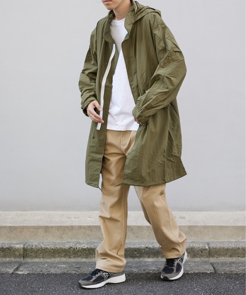 UNIVERSAL OVERALL（ユニバーサルオーバーオール）の「撥水 オーバーコート【OVER COAT】（ナイロンジャケット・メンズ・ブラック/オリーブ/ベージュ・S/M/L）」の3枚目の写真