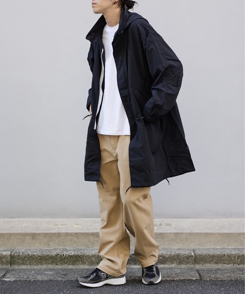 UNIVERSAL OVERALL（ユニバーサルオーバーオール）の「撥水 オーバーコート【OVER COAT】（ナイロンジャケット・メンズ・ブラック/オリーブ/ベージュ・S/M/L）」の10枚目の写真