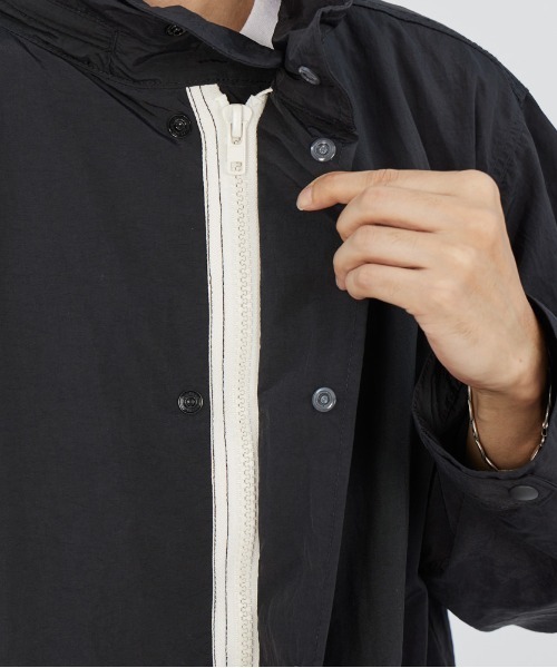 UNIVERSAL OVERALL（ユニバーサルオーバーオール）の「撥水 オーバーコート【OVER COAT】（ナイロンジャケット・メンズ・ブラック/オリーブ/ベージュ・S/M/L）」の22枚目の写真