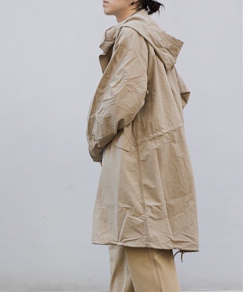 UNIVERSAL OVERALL（ユニバーサルオーバーオール）の「撥水 オーバーコート【OVER COAT】（ナイロンジャケット・メンズ・ブラック/オリーブ/ベージュ・S/M/L）」の5枚目の写真