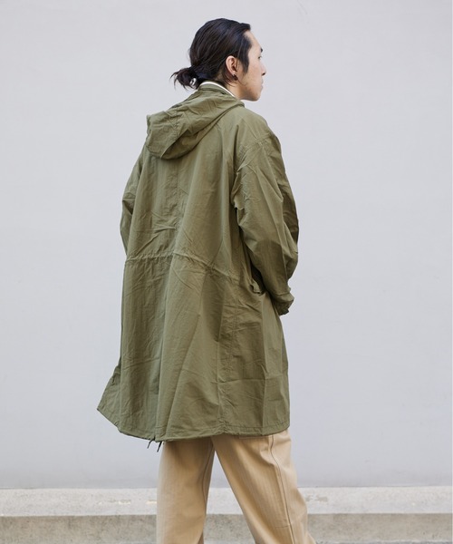 UNIVERSAL OVERALL（ユニバーサルオーバーオール）の「撥水 オーバーコート【OVER COAT】（ナイロンジャケット・メンズ・ブラック/オリーブ/ベージュ・S/M/L）」の4枚目の写真