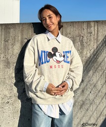 (MICKEY)フェイスロゴBIGスウェットトップス