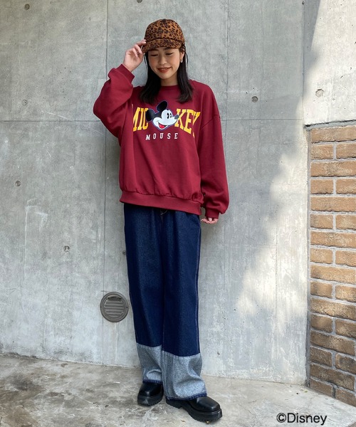 韓国ブランド通販サイト MICKEY)フェイスロゴBIGスウェットトップス（スウェット トップス