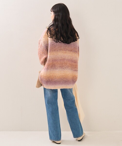 FREAK'S STORE（フリークスストア）の「グラデーションタートルニットプルオーバー（ニット/セーター・レディース・オレンジ/グレー/ブルー・ﾌﾘ-）」の15枚目の写真