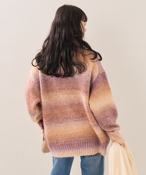 FREAK'S STORE（フリークスストア）の「グラデーションタートルニットプルオーバー（ニット/セーター・レディース・オレンジ/グレー/ブルー・ﾌﾘ-）」の17枚目の写真