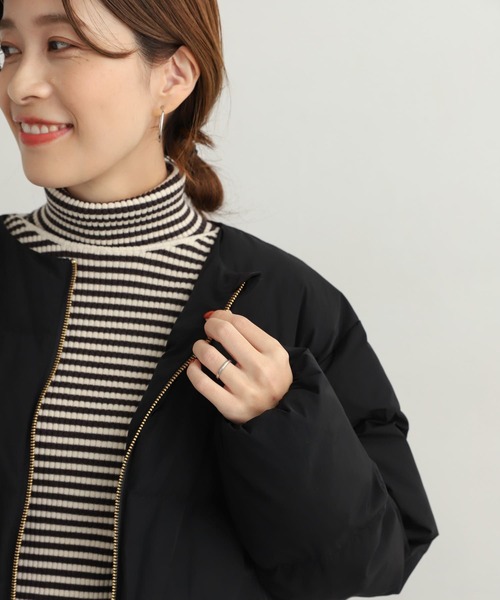 URBAN RESEARCH DOORS(アーバンリサーチドアーズ)の「ボーダーリブタートル(ニット/セーター・レディース・モカ/チャコールグレー・MEDIUM)」の12枚目の写真