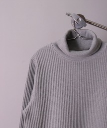 (LK)【JEMORGAN】ビッグ ワッフル タートルネック スウェット プルオーバー