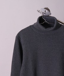 (LK)【JEMORGAN】ビッグ ワッフル タートルネック  スウェット プルオーバー