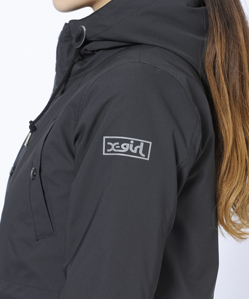 X-girl(エックスガール)の「3WAY MOUNTAIN PARKA SOLID(マウンテンパーカー・レディース・ブラック/ベージュ・1/2)」の11枚目の写真