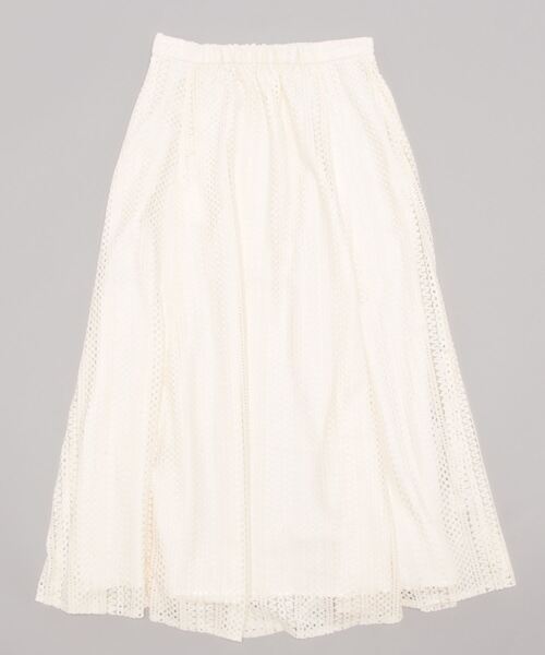 Te chichi（テチチ）の「起毛レースフレアスカート（スカート・レディース・チャコール/オフホワイト・ﾌﾘ-）」の7枚目の写真