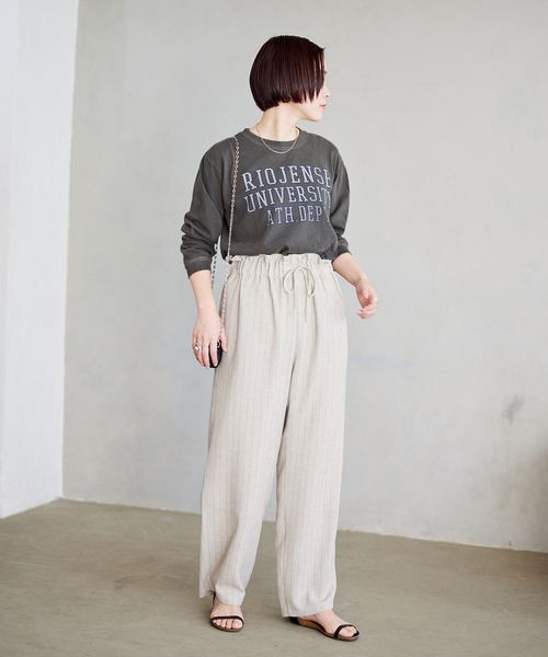 Odub（オーダブ）の「【】別注【Odub/オーダブ】ロゴプリントロングスリーブTシャツ（Tシャツ/カットソー・レディース・ライトブルー/ブラック/イエロー系その他/ホワイト・FREE）」の5枚目の写真