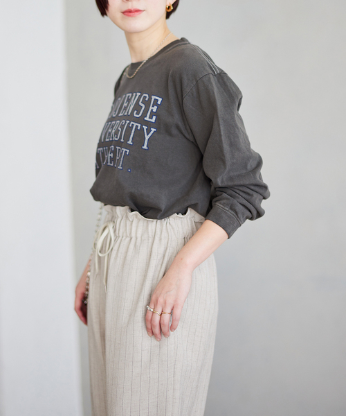 Odub（オーダブ）の「【】別注【Odub/オーダブ】ロゴプリントロングスリーブTシャツ（Tシャツ/カットソー・レディース・ライトブルー/ブラック/イエロー系その他/ホワイト・FREE）」の6枚目の写真