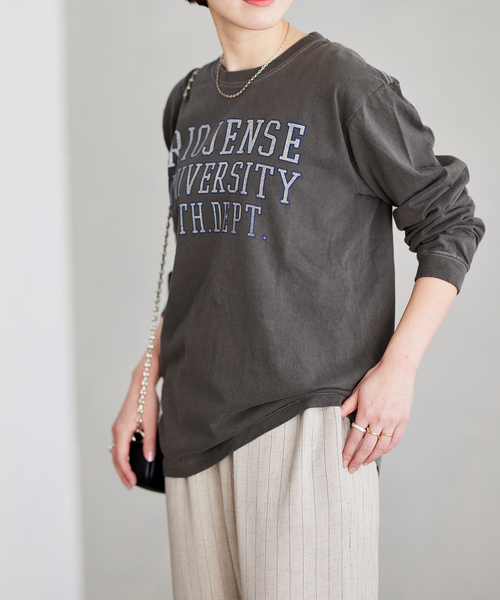 Odub（オーダブ）の「【】別注【Odub/オーダブ】ロゴプリントロングスリーブTシャツ（Tシャツ/カットソー・レディース・ライトブルー/ブラック/イエロー系その他/ホワイト・FREE）」の7枚目の写真