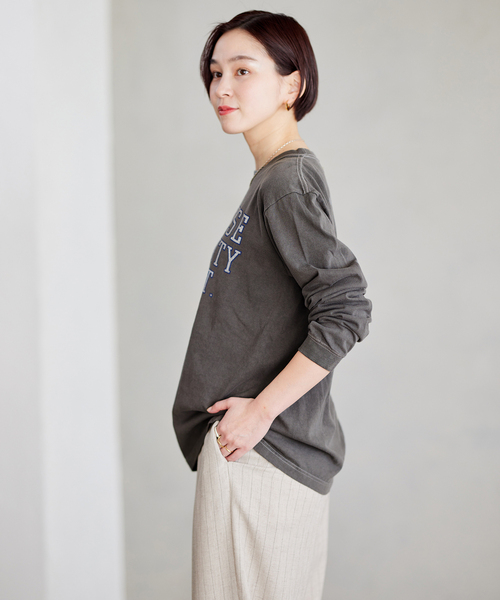 Odub（オーダブ）の「【】別注【Odub/オーダブ】ロゴプリントロングスリーブTシャツ（Tシャツ/カットソー・レディース・ライトブルー/ブラック/イエロー系その他/ホワイト・FREE）」の8枚目の写真