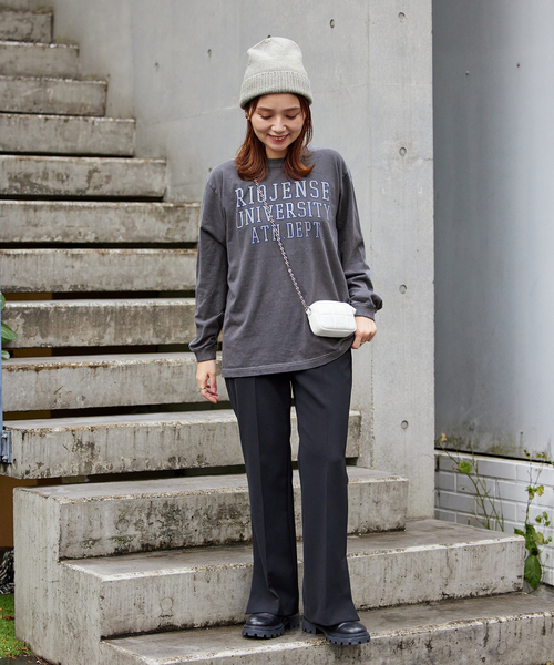 Odub（オーダブ）の「【】別注【Odub/オーダブ】ロゴプリントロングスリーブTシャツ（Tシャツ/カットソー・レディース・ライトブルー/ブラック/イエロー系その他/ホワイト・FREE）」の9枚目の写真