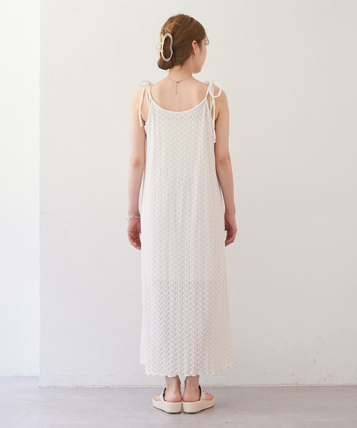 Kastane（カスタネ）の「【サイズ展開あり】ジャガードレースキャミワンピース（ワンピース・レディース・ブラック/オフホワイト・0/1）」の12枚目の写真