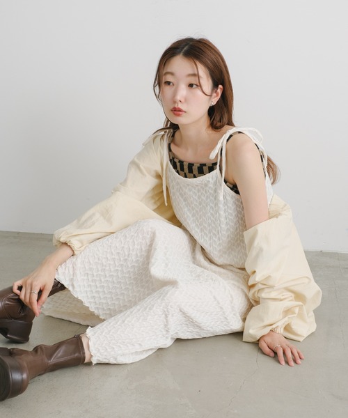 Kastane（カスタネ）の「【サイズ展開あり】ジャガードレースキャミワンピース（ワンピース・レディース・ブラック/オフホワイト・0/1）」の21枚目の写真