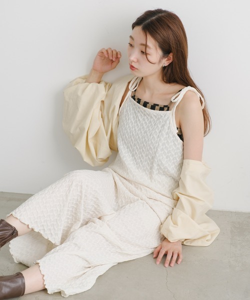 Kastane（カスタネ）の「【サイズ展開あり】ジャガードレースキャミワンピース（ワンピース・レディース・ブラック/オフホワイト・0/1）」の22枚目の写真