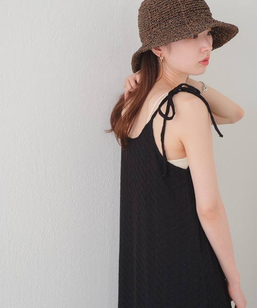 Kastane（カスタネ）の「【サイズ展開あり】ジャガードレースキャミワンピース（ワンピース・レディース・ブラック/オフホワイト・0/1）」の7枚目の写真