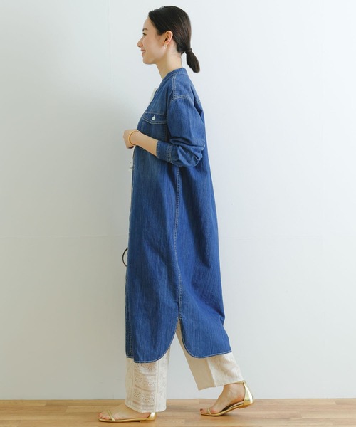 URBAN RESEARCH(アーバンリサーチ)の「インディゴデニムシャツワンピース(ワンピース・レディース・ライトインディゴブルー/ブルー系その他・36/38)」の9枚目の写真