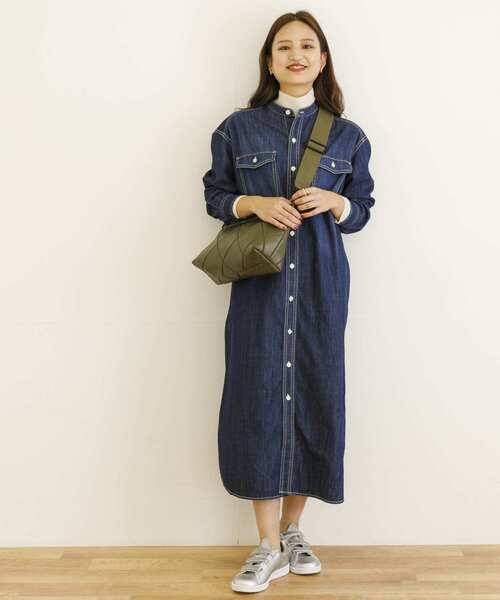URBAN RESEARCH(アーバンリサーチ)の「インディゴデニムシャツワンピース(ワンピース・レディース・ライトインディゴブルー/ブルー系その他・36/38)」の8枚目の写真