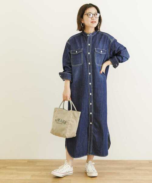 URBAN RESEARCH(アーバンリサーチ)の「インディゴデニムシャツワンピース(ワンピース・レディース・ライトインディゴブルー/ブルー系その他・36/38)」の5枚目の写真