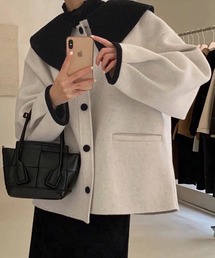 Dita Muaj. | ビッグカラーツートーンショートコート(テーラードジャケット)