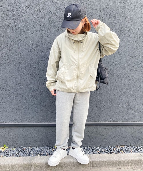 CUBE SUGAR ナイロン ワッシャー ハイネック ジップアップ ジャケット CUBE SUGAR（キューブシュガー）の「ナイロンワッシャー
