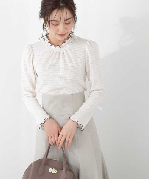 PROPORTION BODY DRESSING（プロポーションボディドレッシング）の「＜Ｅ＞ふくれジャガードトップス / 1213167200（Tシャツ/カットソー・レディース・ホワイト系その他/ベージュ/カーキ・MEDIUM/SMALL）」の4枚目の写真