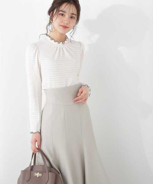 PROPORTION BODY DRESSING（プロポーションボディドレッシング）の「＜Ｅ＞ふくれジャガードトップス / 1213167200（Tシャツ/カットソー・レディース・ホワイト系その他/ベージュ/カーキ・MEDIUM/SMALL）」の5枚目の写真