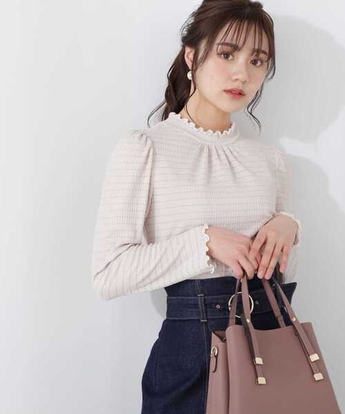 PROPORTION BODY DRESSING（プロポーションボディドレッシング）の「＜Ｅ＞ふくれジャガードトップス / 1213167200（Tシャツ/カットソー・レディース・ホワイト系その他/ベージュ/カーキ・MEDIUM/SMALL）」の7枚目の写真