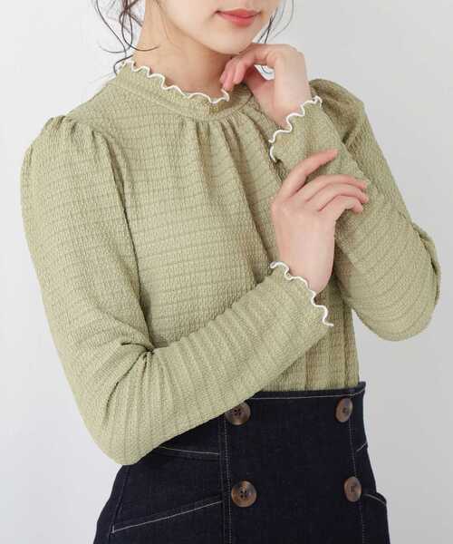 PROPORTION BODY DRESSING（プロポーションボディドレッシング）の「＜Ｅ＞ふくれジャガードトップス / 1213167200（Tシャツ/カットソー・レディース・ホワイト系その他/ベージュ/カーキ・MEDIUM/SMALL）」の16枚目の写真