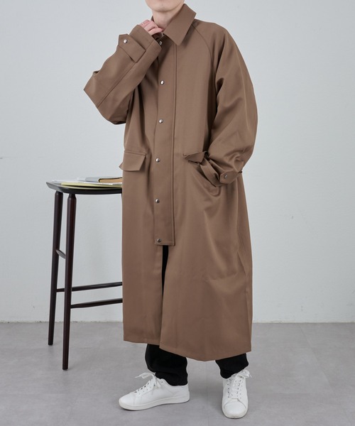 COLONY 2139（コロニートゥーワンスリーナイン）の「テックツイルオーバーステンカラーコート（ステンカラーコート・メンズ・ブラック/ブラウン・MEDIUM/LARGE）」の21枚目の写真