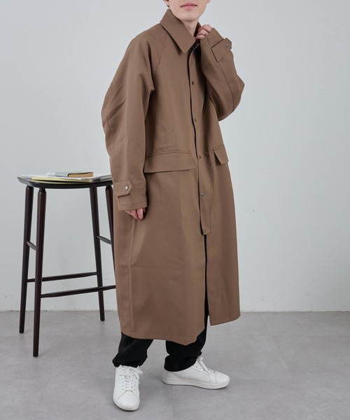 COLONY 2139（コロニートゥーワンスリーナイン）の「テックツイルオーバーステンカラーコート（ステンカラーコート・メンズ・ブラック/ブラウン・MEDIUM/LARGE）」の22枚目の写真