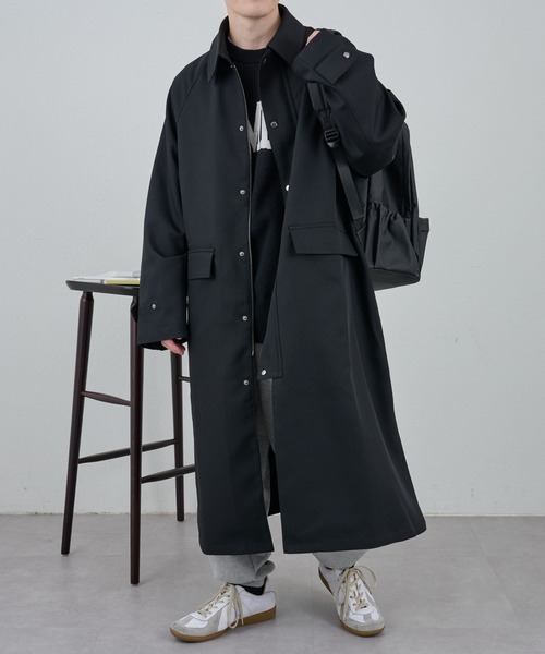 COLONY 2139（コロニートゥーワンスリーナイン）の「テックツイルオーバーステンカラーコート（ステンカラーコート・メンズ・ブラック/ブラウン・MEDIUM/LARGE）」の18枚目の写真