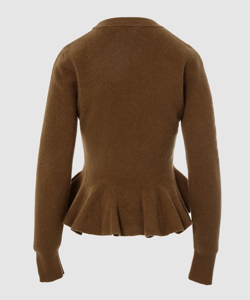 Erdem(アーデム)の「SLIM FIT CREW NECK PEPLUM JUMPER(ニット/セーター・レディース・ブラウン系その他・S/M)」の3枚目の写真